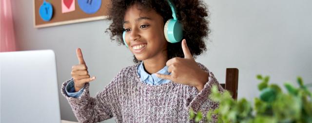 girl at computer